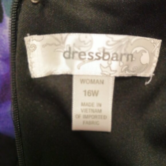 Dressbarn black and purple dress - Picture 9 of 9